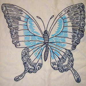 Butterfly butterfly embroidery