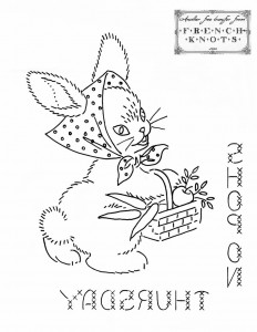 cute bunny embroidery