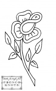 rose embroidery transfer