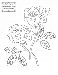 roses transfer pattern