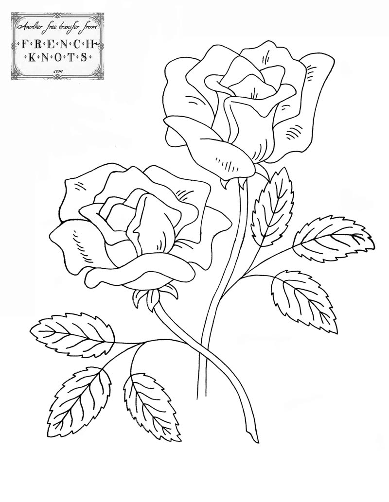 free vintage rose embroidery patterns
