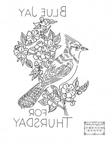 blue jay embroidery