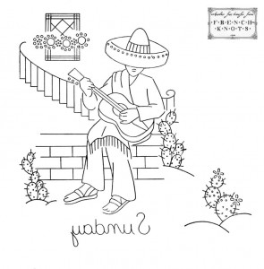 mex-sunday mexican embroidery transfer