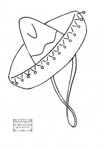 sombrero mexican hat embroidery transfer pattern