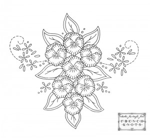 flower spray embroidery