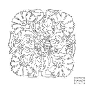 centerpiece central motif embroidery transfer