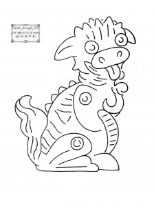 dragon embroidery transfer pattern