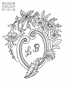 hanky monogram embroidery transfer