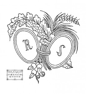 hanky monogram embroidery transfer