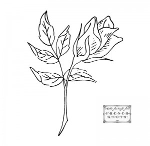rose embroidery transfer pattern