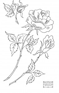 roses embroidery transfer pattern