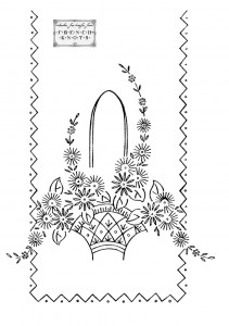 basket embroidery transfer