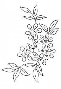 floral embroidery transfer