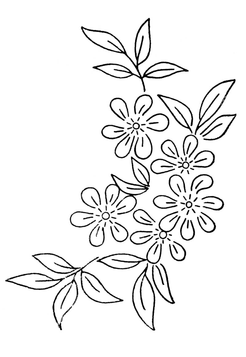 flower designs free on Free Embroidery Transfer Patterns     Vintage Flowers