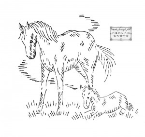 pony embroidery transfer