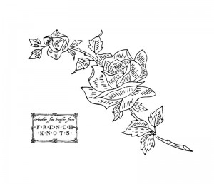 rose embroidery transfer pattern