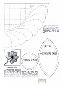 dahlia flower applique pattern