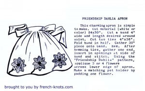 dahlia apron pattern