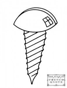 screw embroidery transfer