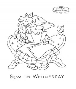 little girl embroidery pattern