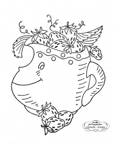 kitchen creamer embroidery transfer pattern