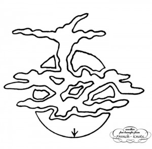 tree applique and embroidery pattern