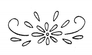 simple daisy motif embroidery transfer