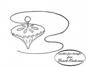 spinning top embroidery transfer pattern