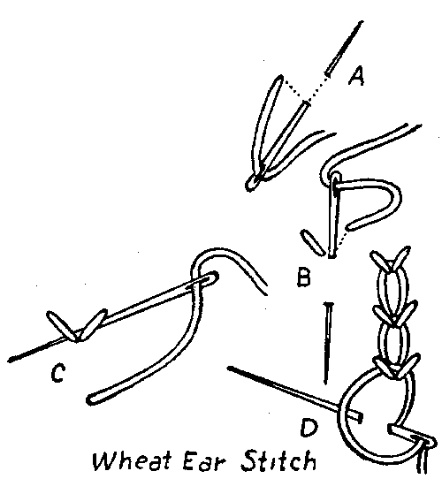 wheat ear embroidery stitch