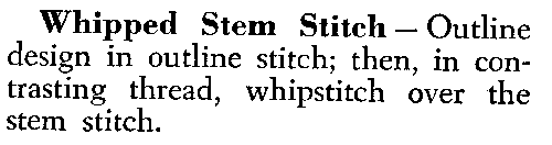 whipped stem stitch embroidery