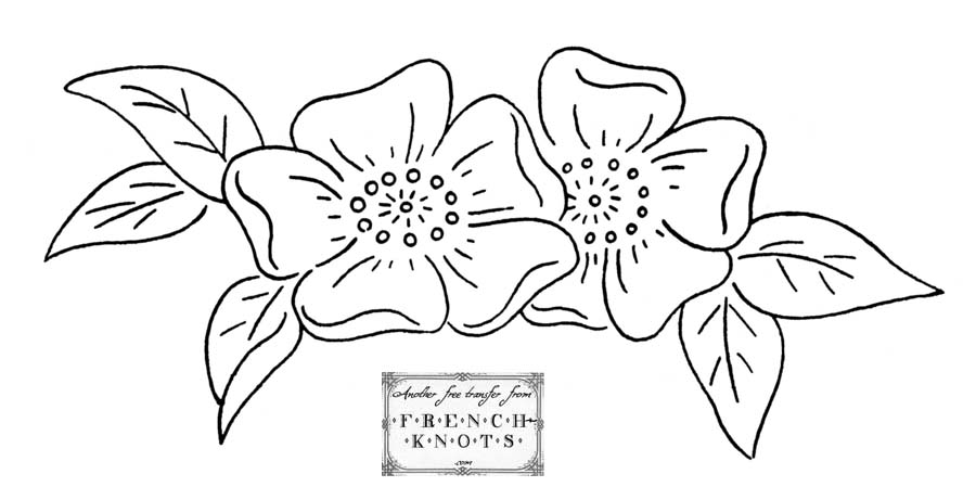 flowers nature embroidery patterns french knots