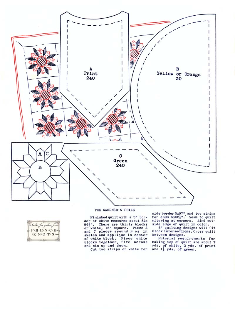 Dresden Plate Quilt Block Pattern